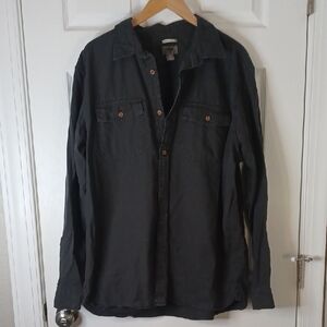 Old Navy Men's Casual Button Down Shirt - Dark Gray